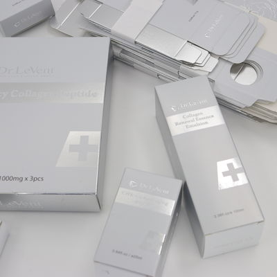 高級銀色 皮膚ケア 包装箱 化粧品 精油マスク 包装箱 印刷 ロゴ