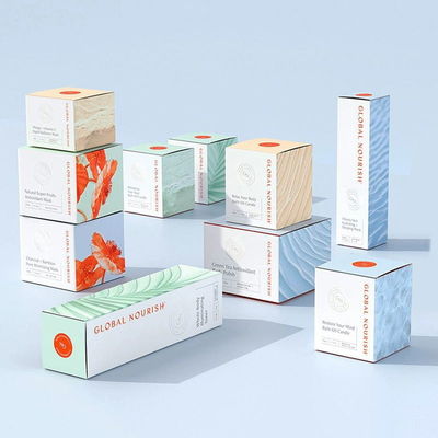 comprar Impressão dupla de lado personalizada Cosmético 10ml 30ml 50ml Garrafa de óleo essencial Caixa de papel embalagem Fabricação em linha