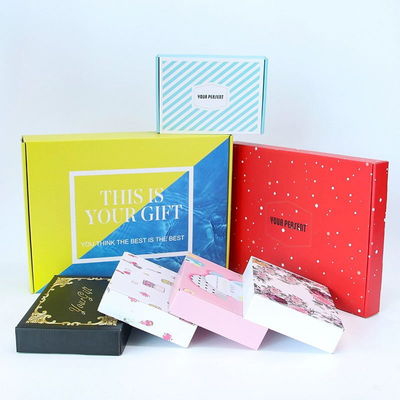 Buy Customized Logo Black Gloss Lamination Corrugated Gift Paper Mailer Box Packaging online manufacture