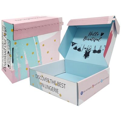 Buy Custom Folding Carton Shipping Packaging Box Simple Zipper Unique Pink Paper Box online manufacture