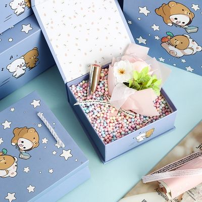 Buen precio Cajas de cartón de tamaño personalizado Cartoon Cute Birthday Gift Box al por mayor en línea