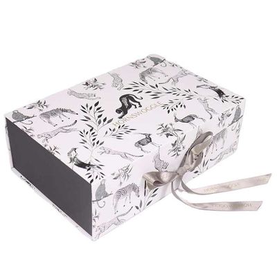 Good price Customized Printing Clothes Packaging Box Cardboard Magnet Folding Boxes Gift Box With Ribbon For Christmas online