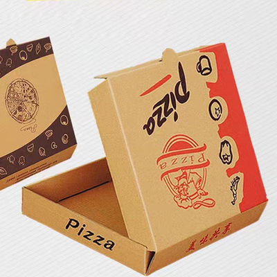 Good price Custom Pizza Packaging Box Kraft Paper Pizza Takeaway Box 10 12 13 Inch Corrugated Thickened online
