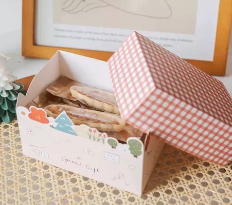 Buy Wholesale Custom White Cardboard Creative Baking Dessert Cake Paper Box Color Box online manufacture