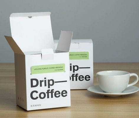 Good price White Cardboard Packaging Paper Box For Coffee Bags Or Tea Bags With Logo Printing online