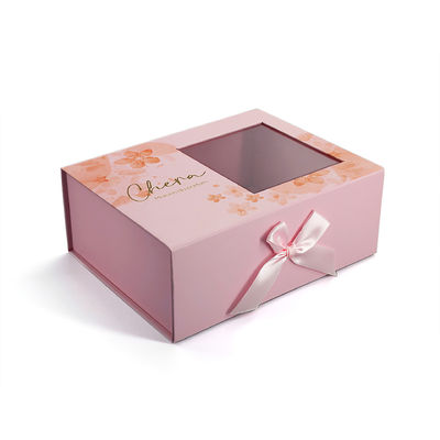 Good price Foldable Magnetic Rigid Gift Box With Clear Window For Display And Retail Packaging online