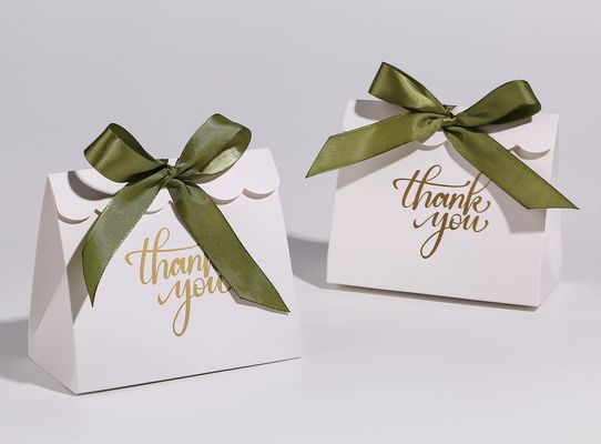 Good price Dark Green Gold Foil Paper Favor Boxes Wedding Candy Gift Bags For Party Birthday And Thank You Gifts online