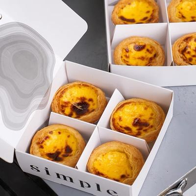 acheter Quatre ou six boîtes en papier à tartes d'oeufs pour la livraison de l'affichage de boulangerie fabrication en ligne