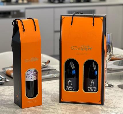 Good price Eco Friendly Foldable Wine Packaging Box Custom Printed Single Double Bottle Empty Boxes online