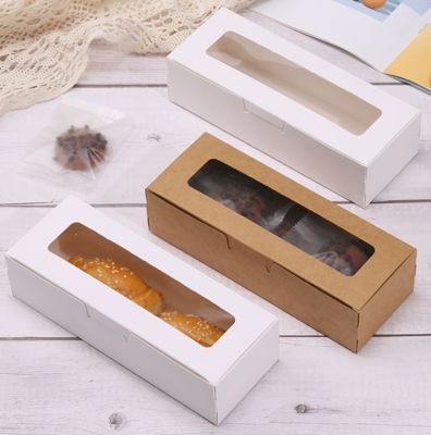 Αγορά Προσαρμοσμένα κιβώτια παράθυρου χαρτιού Kraft για μακαρόνια γλυκά Flip Top Design διαδικτυακή κατασκευή