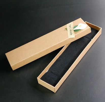 Хорошая цена Подарочная коробка для ручек из крафт-бумаги, экологически чистая, с крышкой и основанием, для канцелярских товаров и деловых подарков онлайн