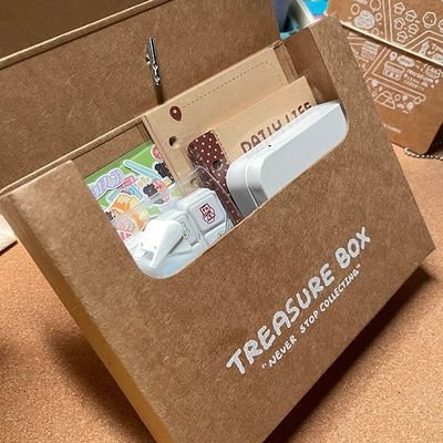 Good price Custom Kraft Paper Storage Box Desk Organizer For Stationery Journaling Supplies Small Items online