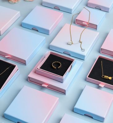 Beli Perhiasan Bunga Mutiara Pink Biru Kotak Hadiah Tutup Jenis Penyimpanan Untuk Cincin Earrings Kalung pembuatan online