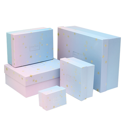 Good price Gradient Gift Box Set Luxury Cosmetic Perfume Packaging With Gold Stars online