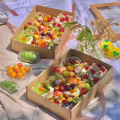 kaufen Kraft-Picknickbox mit Fenster, 3-Kammer-Öko-Verpackung Online-Herstellung