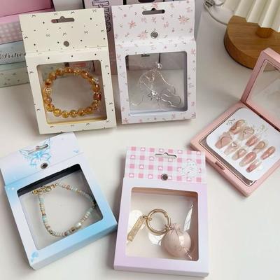 comprare Sacchetto regalo per gioielli floreali con finestra trasparente - Pois in PVC fabbricazione online