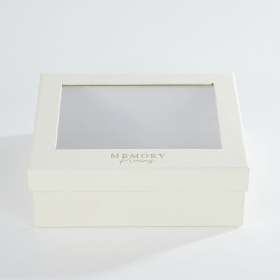 buy Luxury Wedding Favor Box with Clear Window Sky Earth Lid online manufacture