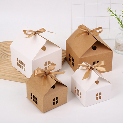 Good price Custom Kraft Paper Bow Window House Snack Box online