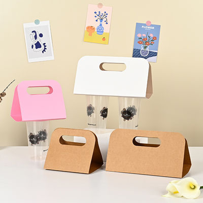 Giá tốt. Kraft Paper Portable Cup Holder Custom Takeaway Cup Holder Coffee Thickened Cup Holder Custom Made Kraft Paper Cup Holder Các sản phẩm được sản xuất từ giấy trực tuyến