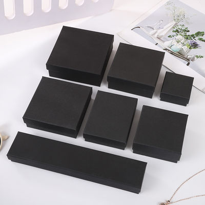 comprar Caja de regalo de joyería sencilla con tapa y base para embalaje de regalo de collar y anillo Fabricación en línea