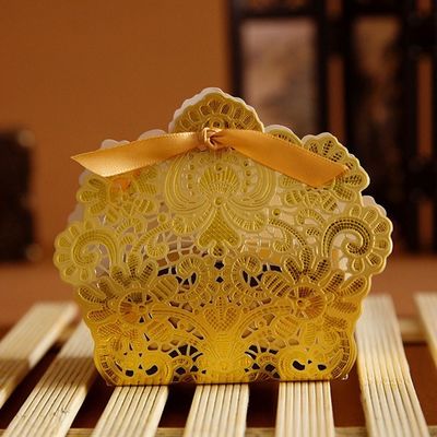 Good price Floral Lace Wedding Favor Box Set Premium Laser Cut Candy Boxes Romantic Hollow Out Design online