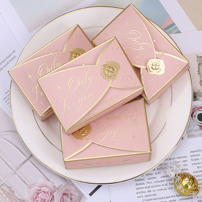 Good price Wedding Favor Box Set Premium Pink Gold Korean Style Packaging Romantic Keepsake Boxes online