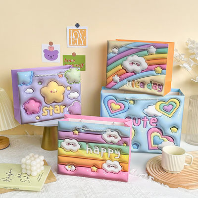 kopen Creatieve Cartoon 3D Reliëf Cadeauzak Winkel Papieren Zak Cadeauverpakking Handtas online vervaardiging
