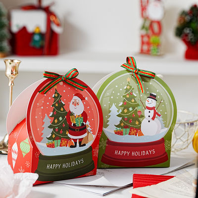 Bon prix Joyeuses Fêtes Boîte cadeau Set Noël Père Noël Paquetage Homme de Neige Boîtes de présentation de biscuits en ligne