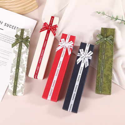 Harga yang bagus Business Gift Box Customized Necklace Bracelet Jewelry Gift Box Wholesale Exquisite Long Gift Box on line