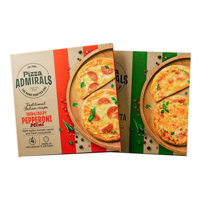 Guter Preis Premium Kraft gewölbte Verpackung Pizza-Muster Druck Öko-freundliche verdickte Pizza-Boxen Online