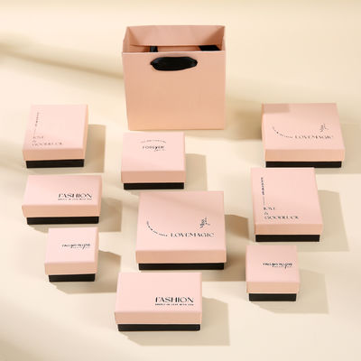Harga yang bagus Pink Bracelet Box Necklace Ring Custom Perhiasan Packaging Box Earring Box Grosir on line