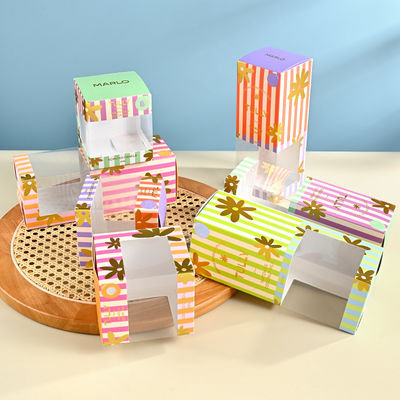 Buy White Cardboard Box With Window Packaging Box For Aromatherapy Candles With Custom Logo Printing online manufacture