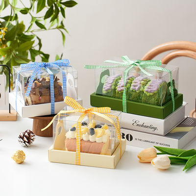 acheter Charmante boîte à pâtisserie transparente avec plateau, emballage de présentation de qualité supérieure pour roulés, macarons fabrication en ligne