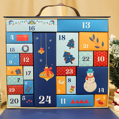 comprar Contagem decrescente de Natal Calendário Caixa 24 Dia Surpresa Calendário de Advento Design dobrável de uma peça Fabricação em linha