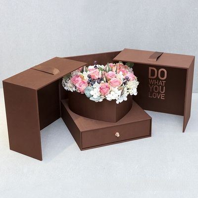 قیمت خوب Magic Cube Flower Box Double Door Drawer Surprise Design Luxury Packaging Valentines Day Birthday Gift Solution آنلاین