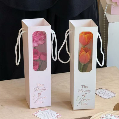 kaufen Blumentüte Transparentes Fenster Geschenkverpackung Einzelstiel-Blumenstraußhalter DIY Blumenarrangement-Hülle Online-Herstellung