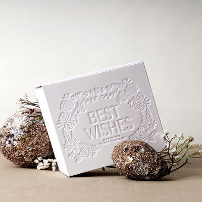 Buon prezzo Embossed Gift Box Vintage 3D Relief Packaging Custom Logo Foldable Luxury Presentation Box in linea