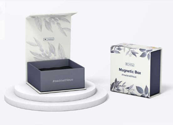سعر جيد Magnetic Box Cosmetic Packaging Set Premium Boxes Floral Pattern Design Magnetic Closure Luxury Makeup Packaging الانترنت
