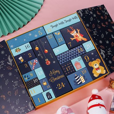 comprar Christmas Countdown Calendar Box Set 24 Day Advent Surprise Packaging Festive Gift Candy Organizer Fabricación en línea