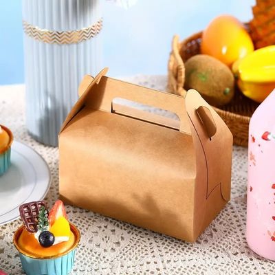 Bom preço Cross-Border Gift Box Candy Box Brown Kraft Paper Gift Box Party Wedding Folding Box Packaging on-line