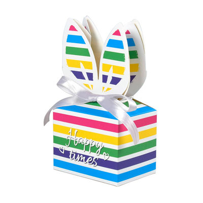 Buy Colorful Square Cute Rabbit Gift Box Easter Wrapping Paper Box In Stock Candy Paper Packaging Box online manufacture