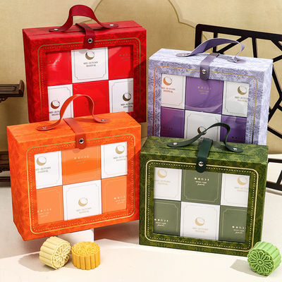 Buon prezzo Premium Gift Box Set Windowed Christmas Packaging Semi Transparent Inner Tray Holiday Treat Presentation Box in linea