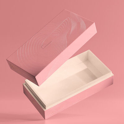 comprar Caixa de jóias Mock-up Organizador cosmético Cor-de-rosa Textura ondulada Caixa de armazenamento Multi Compartimento Caixa de maquiagem Elegante Vanity Display Fabricação em linha