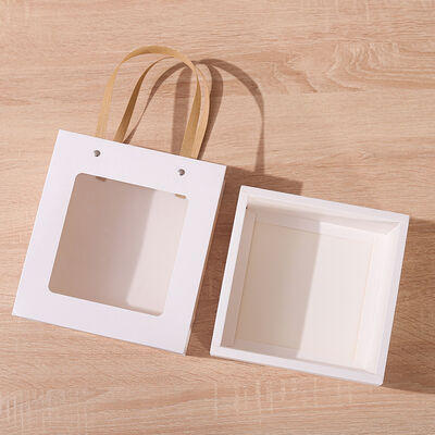 kaufen Durchsichtige Geschenkbox mit Fensterleiste Leere Box Griff Schublade-Stil Souvenirbox Feiertagsgeschenkbox Online-Herstellung