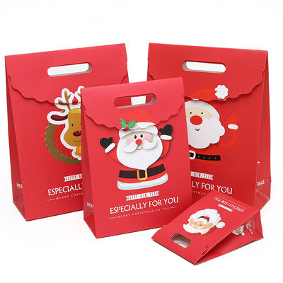 kopen Kerstcadeautasjes Papiertassen Kerstnachtcadeautasjes Tote-tassen Grote cadeautassen online vervaardiging