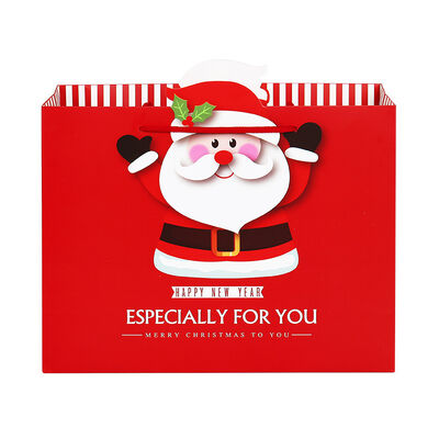 kopen Leuke Kerstmis Cartoon Papieren Cadeauzakken Aangepaste Cadeau Tote Tassen Grote Winkel Cadeau Inpakzakken online vervaardiging