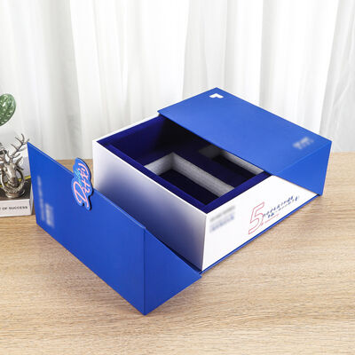 comprar Caja de regalo de doble puerta personalizada de alta gama – Embalaje de celebración de aniversario con opciones de estampado dorado/UV Fabricación en línea