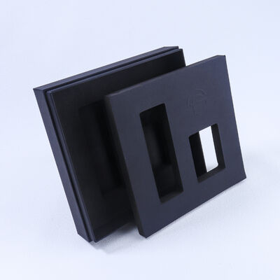 Beli Penutupan Magnetik Kotak Kemasan Kaku Kosmetik dengan Clear Window Premium Matte Black Finish untuk Produk Kecantikan pembuatan online