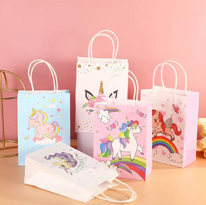 Tas Hadiah Kertas Mewah Dengan Genggam Pengemasan Kantong Kertas