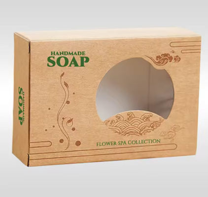in đầy đủ màu sắc giấy Kraft màu nâu nhỏ làm bằng tay xà phòng đóng gói hộp giấy tùy chỉnh
